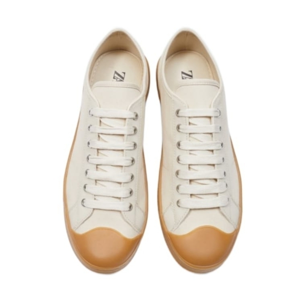 ZARA CONTRAST SNEAKERS BEIGE | 2215/820 SIZE 12 28.9 Cm Eur45